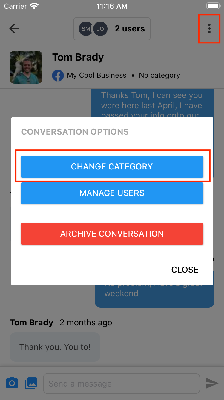 Mobile Category Selector Navigation Bar