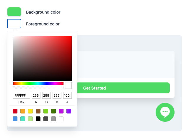 Chat Plugin colour picker