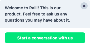 Greet live customers with Ralli's chat plugin